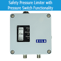 DW500 safety pressure limiter with pressure monitor