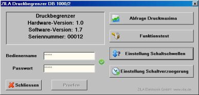 PC-Oberfläche Druckbegrenzer