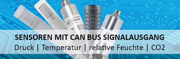CAN Bus Sensoren für Druck, Temperatur, relative Feuchte und CO2